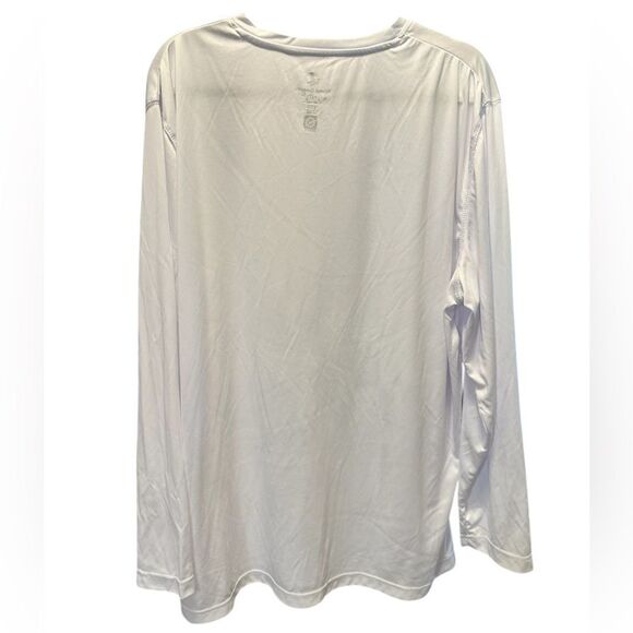 EUC Island Beach Men’s White Long Sleeve Moisture Wicking Shirt Orange Beach XXL - Picture 4 of 5